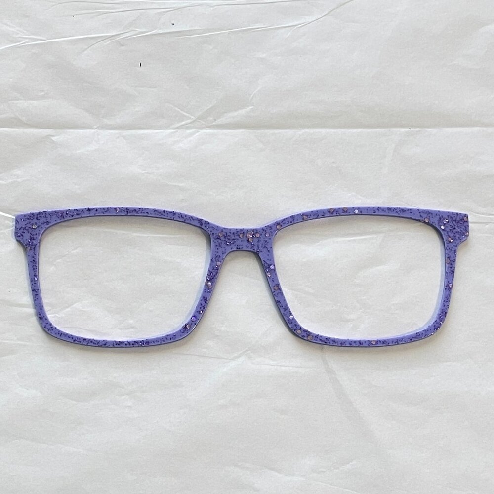 Lavender Glitter Kirby Pair Topper-Glitter Kirby Frame Topper-New!